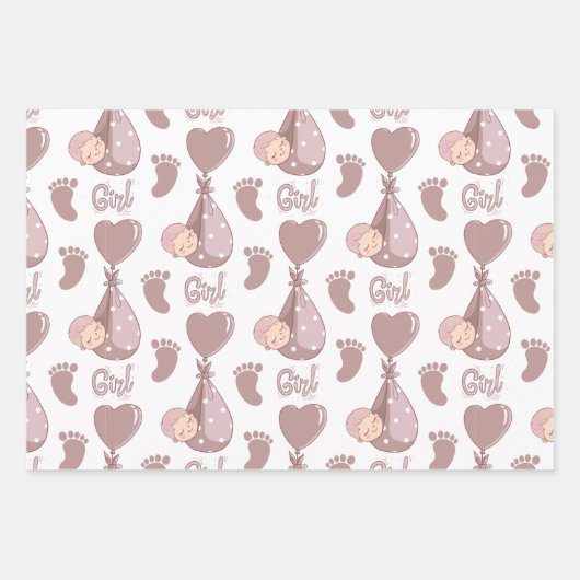 Baby shower inpakpapier vel (Voorkant)