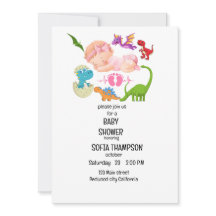 BABY SHOWER INVITATIE Dinosaur thema