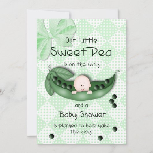 BABY SHOWER-INVITATIE - VREEMDE KWEEK KAART (Voorkant)