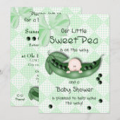 BABY SHOWER-INVITATIE - VREEMDE KWEEK KAART (Voorkant / Achterkant)