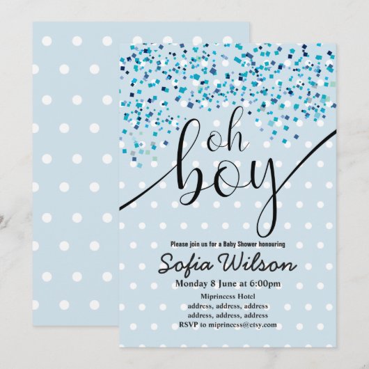 baby shower, invitation (Devant / Derrière)