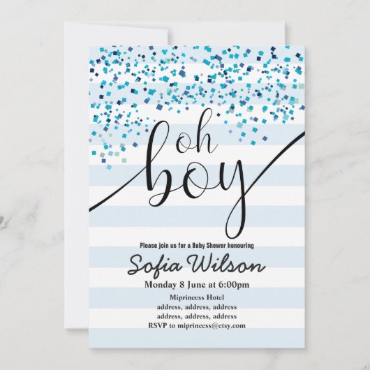 baby shower, invitation (Devant)