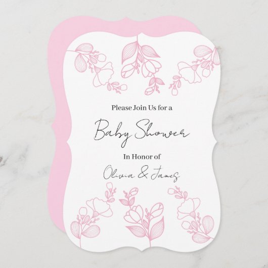 Baby Shower Invitation (Devant / Derrière)