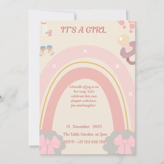 Baby shower invitation (Devant)