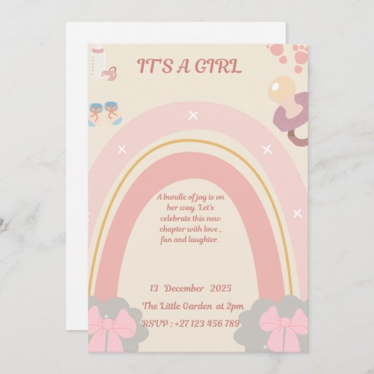 Baby shower invitation  (Devant / Derrière)