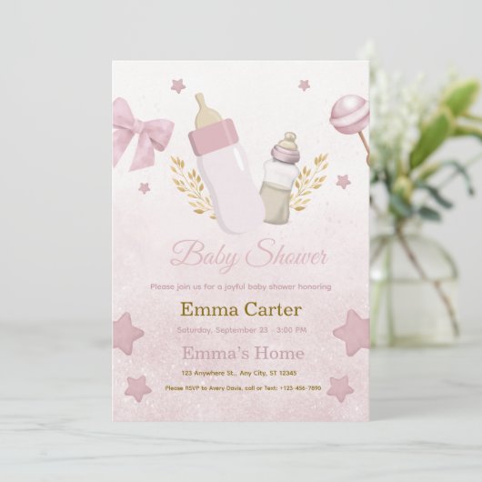 Baby Shower Invitation (Debout devant)