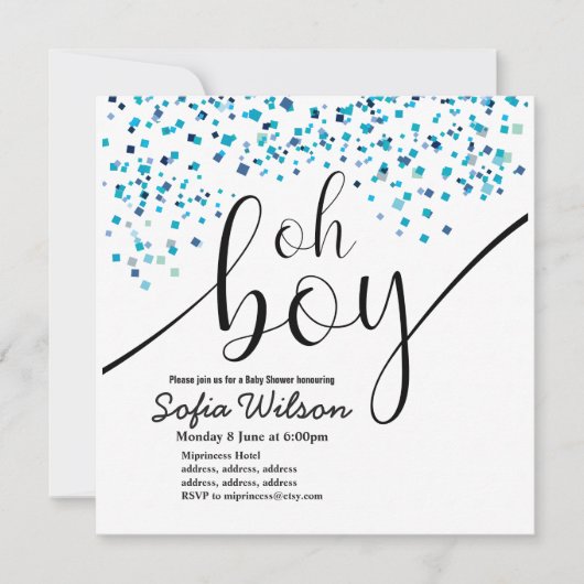 baby shower, invitation (Devant)