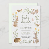 baby shower invitation animaux mignons jungle (Devant / Derrière)