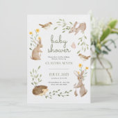 baby shower invitation animaux mignons jungle (Debout devant)