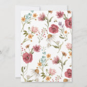 Baby shower Invitation aquarelle Floral (Dos)