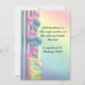 Baby shower invitation arc-en-ciel couleurs ballon (Dos)