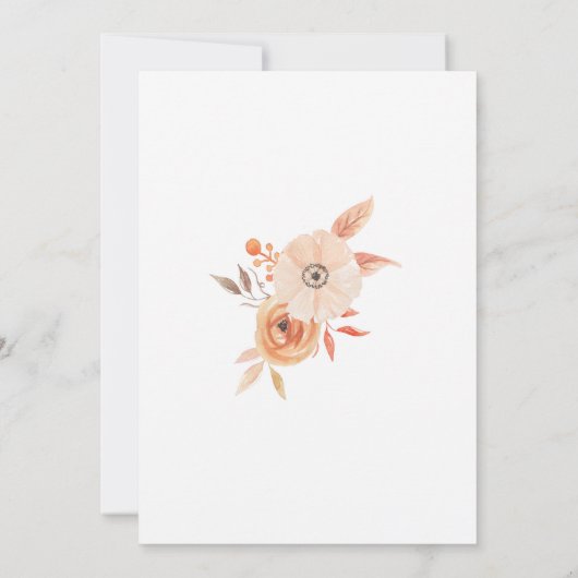 Baby shower Invitation Automne Automne Automne Aub (Dos)