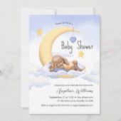 Baby shower invitation avec un adorable lapin. (Devant)