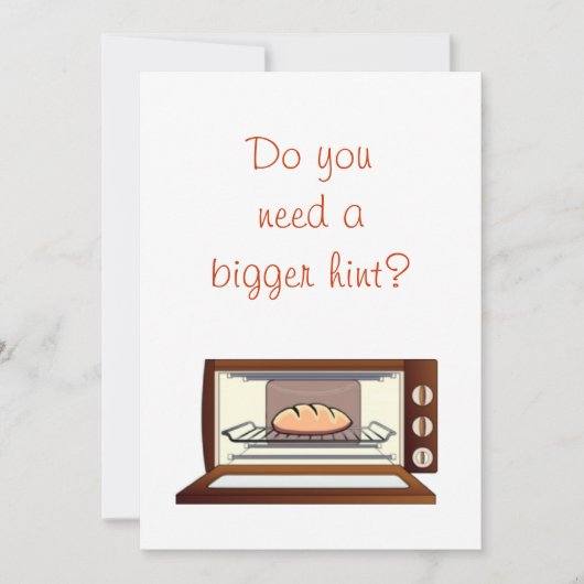 Baby shower Invitation avec un petit pain au four (Devant)