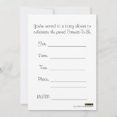 Baby shower Invitation avec un petit pain au four (Dos)