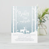 Baby shower invitation Baby il fait froid dehors C (Debout devant)