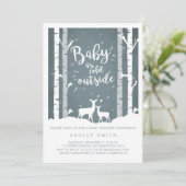 Baby shower invitation Baby il fait froid dehors C (Debout devant)