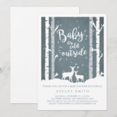 Baby shower invitation Baby il fait froid dehors C (Devant / Derrière)