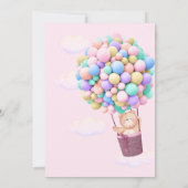 Baby shower Invitation Bear Boloons Bearly Wait! (Dos)