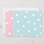 Baby shower Invitation bébé fille rose bleu (Dos)