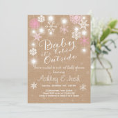 Baby shower invitation bébé il fait froid dehors F (Debout devant)
