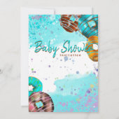 Baby shower invitation beignets colorés (Dos)