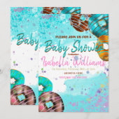 Baby shower invitation beignets colorés (Devant / Derrière)