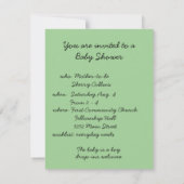 Baby shower Invitation - bloc de couleur joie bébé (Dos)