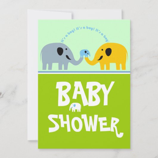 Baby shower Invitation-Boy Kaart (Voorkant)