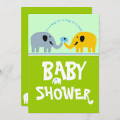 Baby shower Invitation-Boy Kaart (Voorkant / Achterkant)