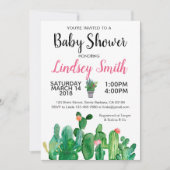 Baby shower Invitation Cactus-Cacti Kaart (Voorkant)