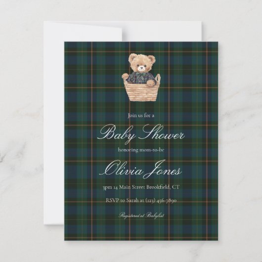 Baby Shower Invitation Card (Devant)