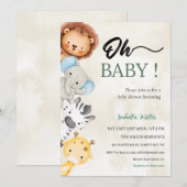 Baby Shower Invitation –Customizable (Devant / Derrière)