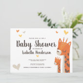Baby shower Invitation Cute Giraffe Jungle Animal (Debout devant)