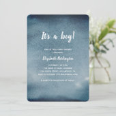 Baby shower. Invitation de la Marine. Aquarelle bl (Debout devant)