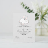 BABY SHOWER | Invitation de Lapin Endormi (Debout devant)