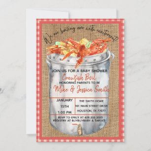 Baby shower Invitation des couples de langoustes