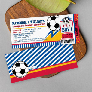Baby shower Invitation des Couples du Pass Footbal