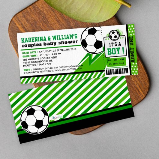 Baby shower Invitation des Couples du Pass Footbal