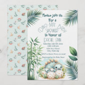 Baby Shower Invitation Dinosaur Dino Mite Party (Devant / Derrière)