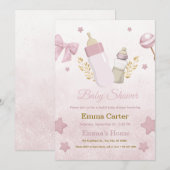 Baby Shower Invitation Feestdagenkaart (Voorkant / Achterkant)