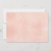 Baby shower invitation fille pêche crème verdure (Dos)