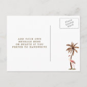 Baby shower invitation flamand tropical (Dos)