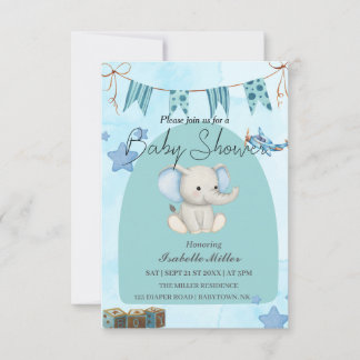 Baby Shower Invitation for Boy –Customizable Kaart