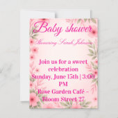 Baby shower invitation for girl magnetische uitnodiging (Voorkant)