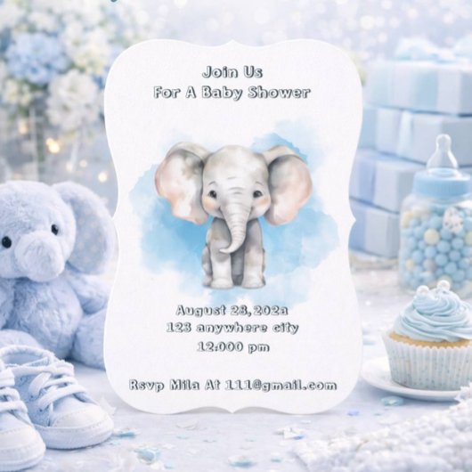 baby shower invitation garçon