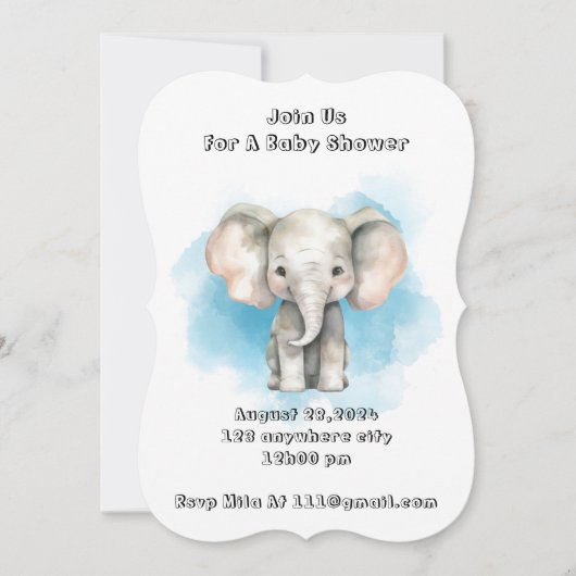 baby shower invitation garçon (Devant)