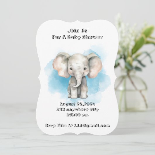 baby shower invitation garçon (Debout devant)
