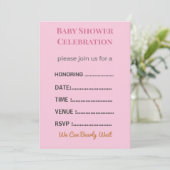 Baby Shower Invitation Gender Reveal | Modern (Debout devant)
