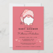BABY SHOWER | Invitation Gnome & Cœurs (Devant)